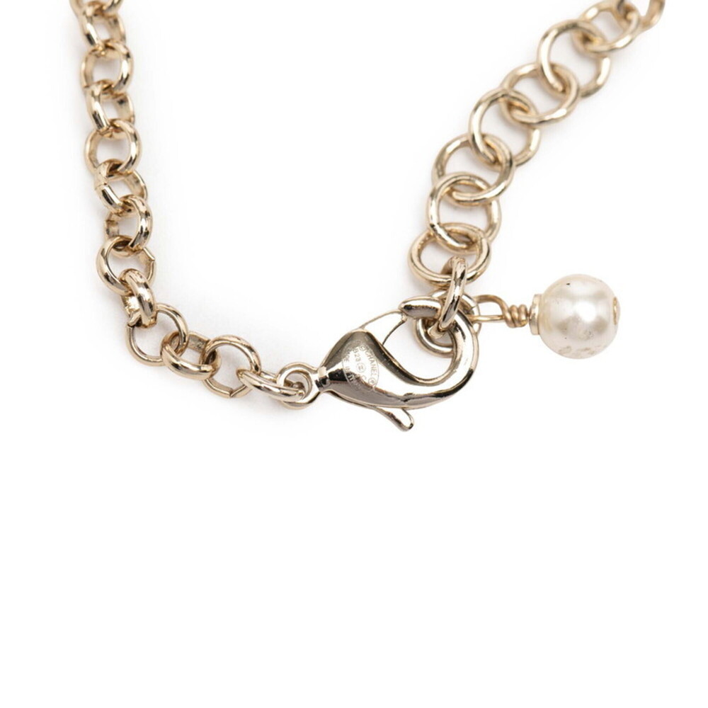 CHANEL Pink Pearl Logo Charm Bracelet - Picture 7 of 8